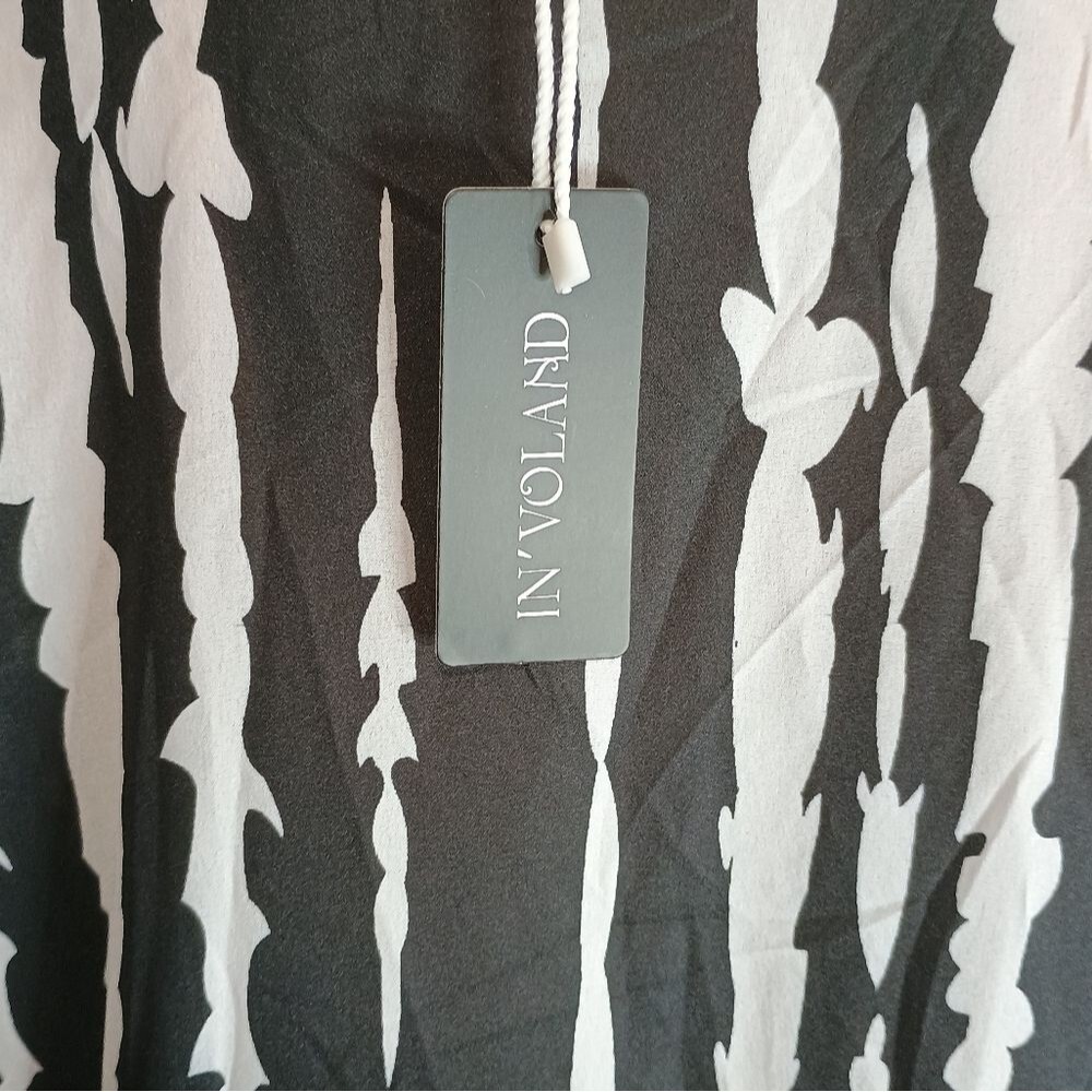 In'Voland Black and White Striped Kaftan Size 20W - Picture 4 of 5